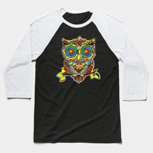 Owl Art Baseball T-Shirt